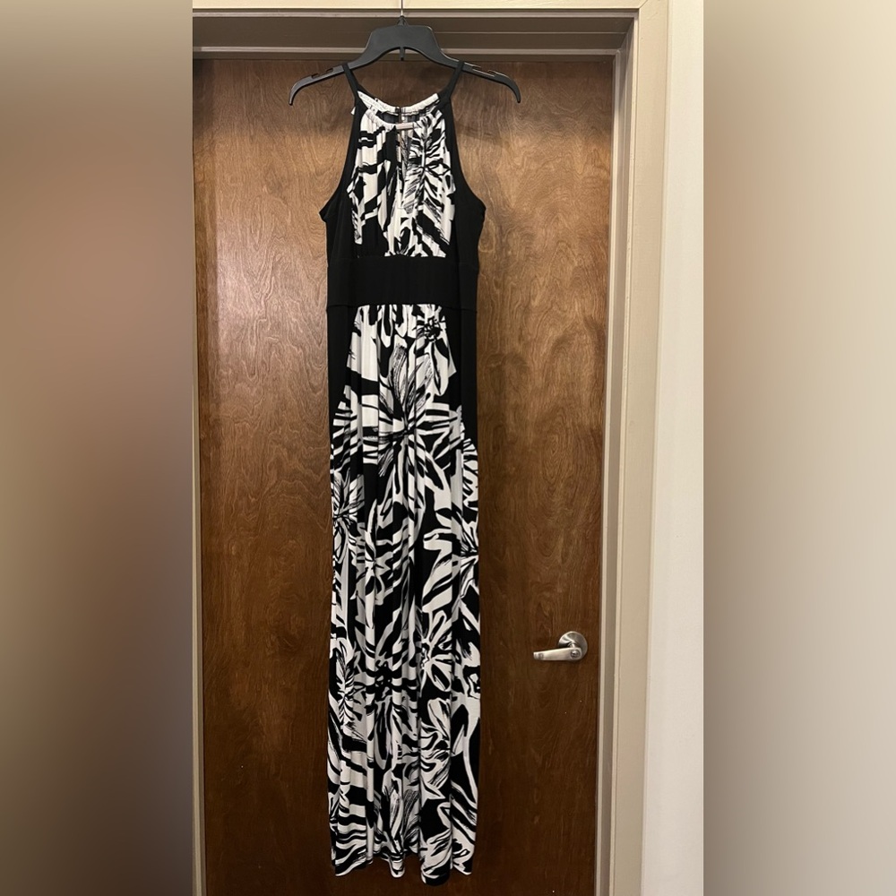 Black and white maxi dress